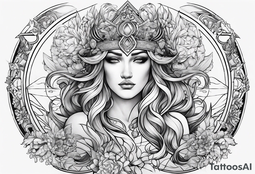 GEMINIS CON POSEIDON tattoo idea