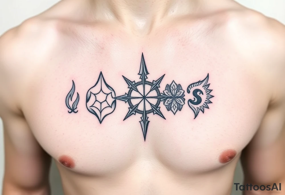 Four elements tattoo idea
