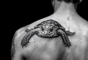 turtle facing tattoo idea