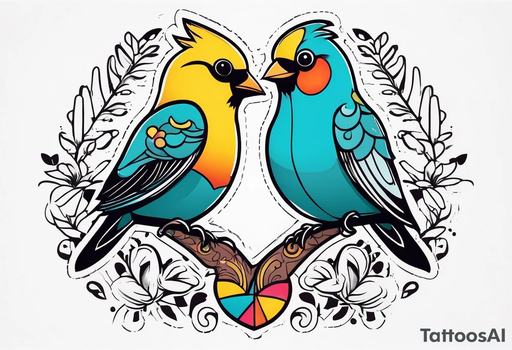 Simple birds tattoo idea