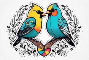 Simple birds tattoo idea
