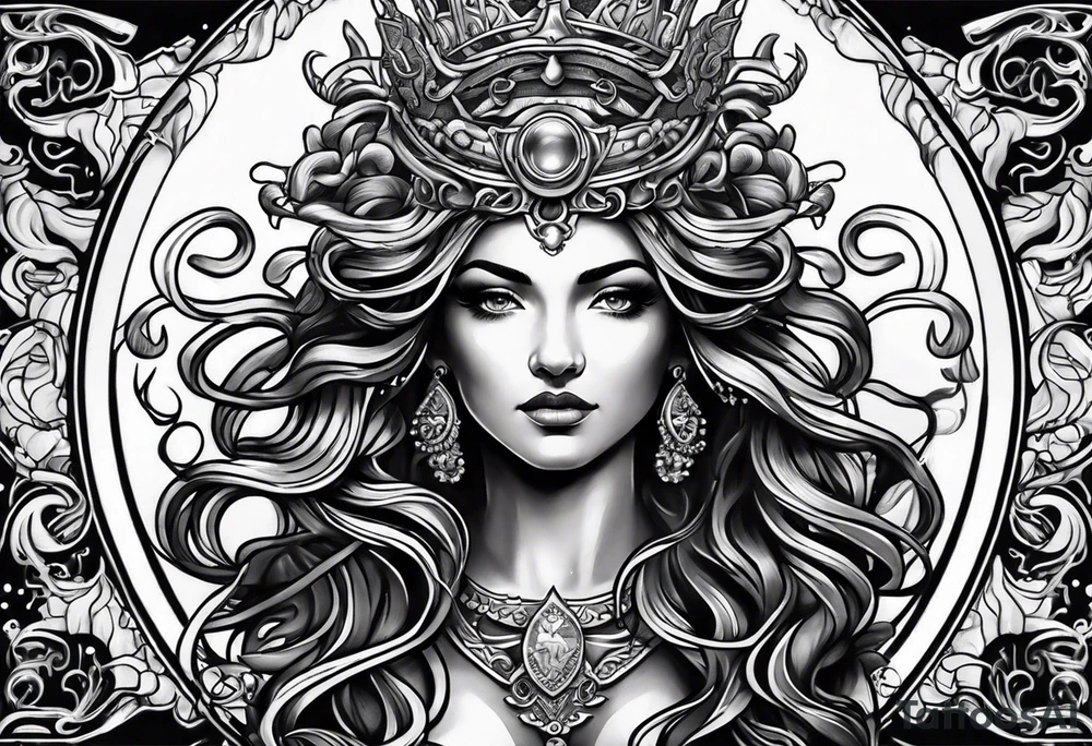 queen medusa tattoo idea