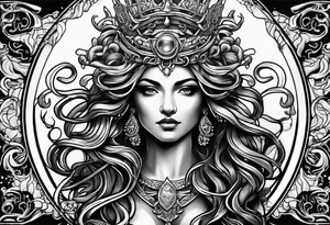 queen medusa tattoo idea