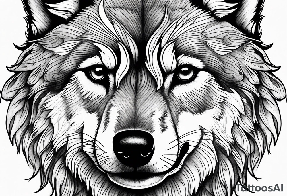 Baby Wolf tattoo idea