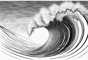 wave traversing a hole, diffraction phenomena, physics tattoo idea