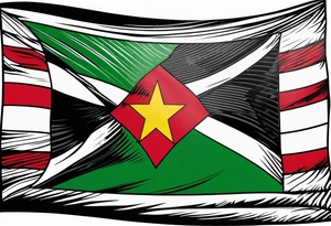 Sao Tome and Principe flag tattoo idea