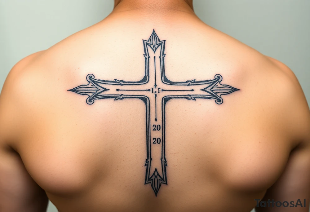 Christian Cross with Galatians 2:20 tattoo idea