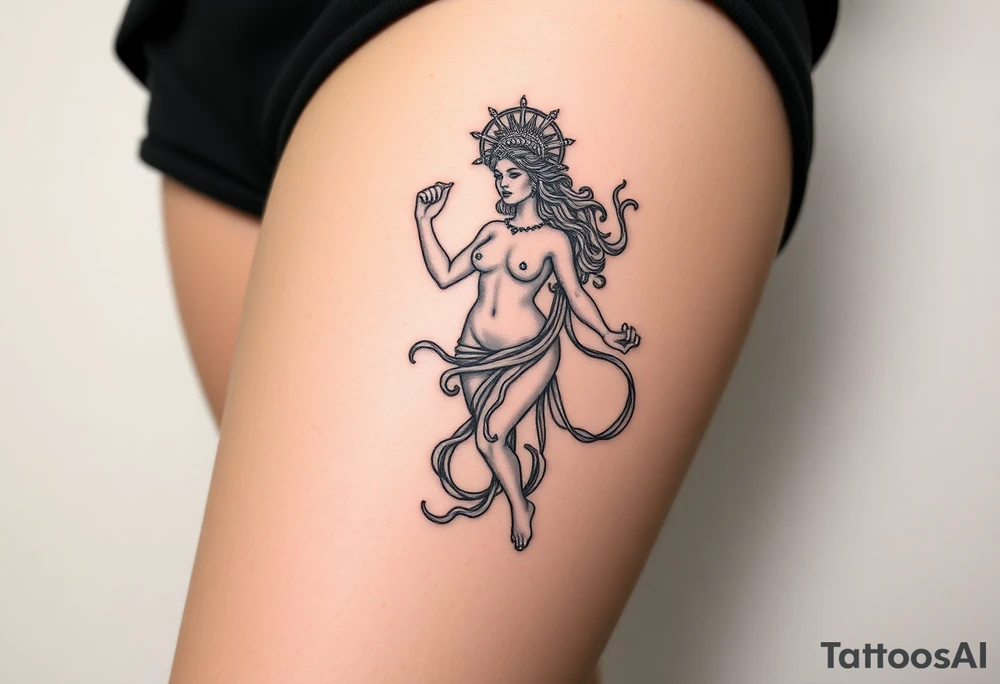 medusa greek goddess tattoo idea