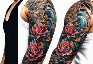 stitching together a wound; no portrait; band around arm tattoo idea