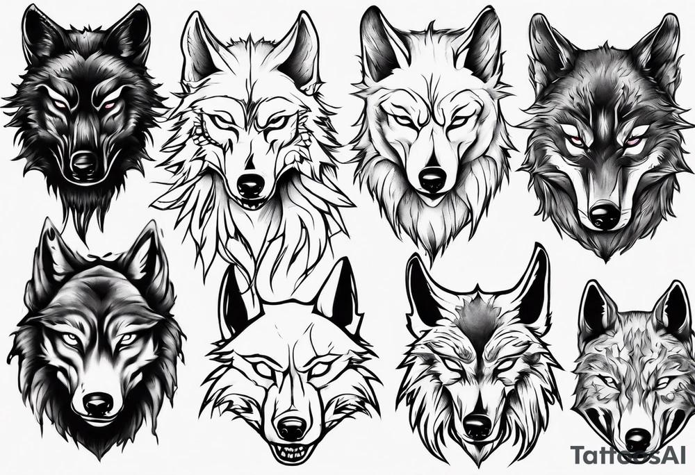 eyeless wolf tattoo idea