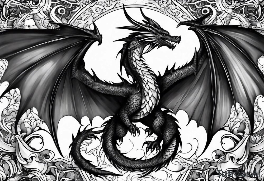 Dragon wings tattoo idea