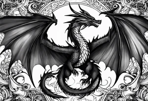 Dragon wings tattoo idea