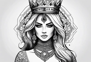 I want you to create me a tattoo with a name Jasmyne with a crown tattoo idea