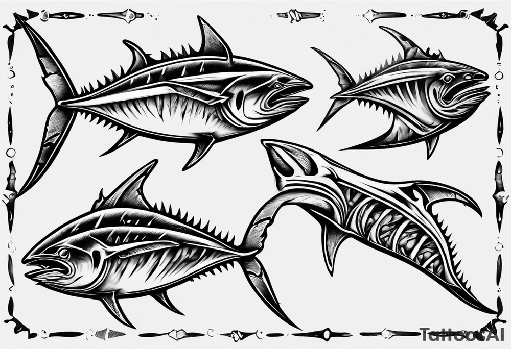 tuna bones tattoo idea