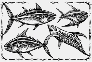 tuna bones tattoo idea