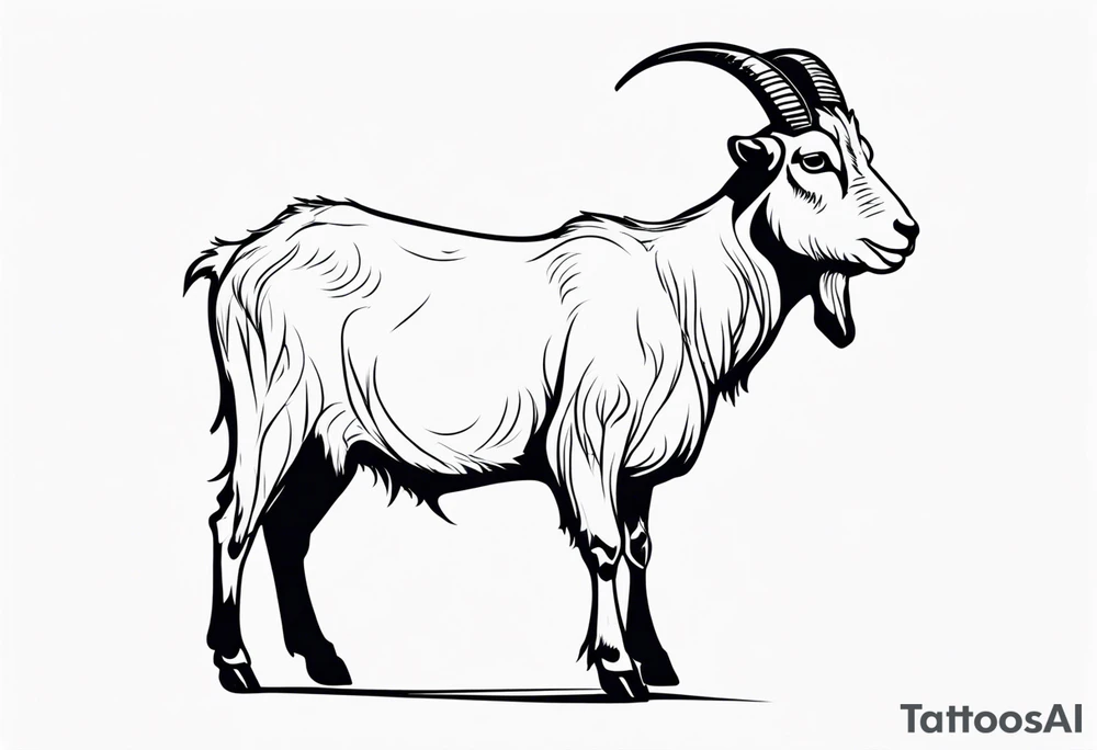 GOAT TEXT tattoo idea