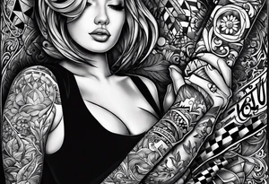 I want a tattoo containing the following two words "work hard" and "play hard". tattoo idea