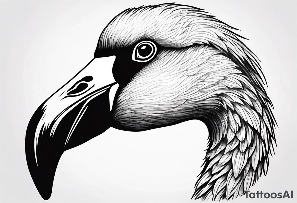 cute flamingo tattoo idea