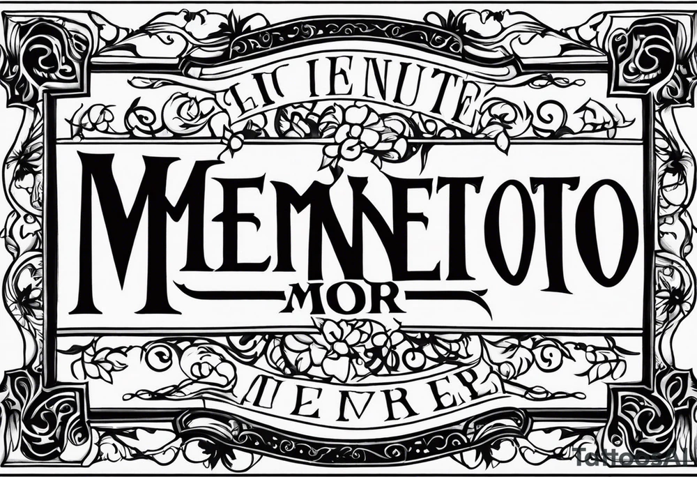 "memento mori" horizontally tattoo idea