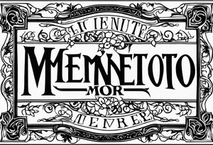 "memento mori" horizontally tattoo idea