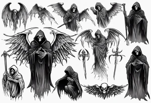 grim reaper
 with wings tattoo idea