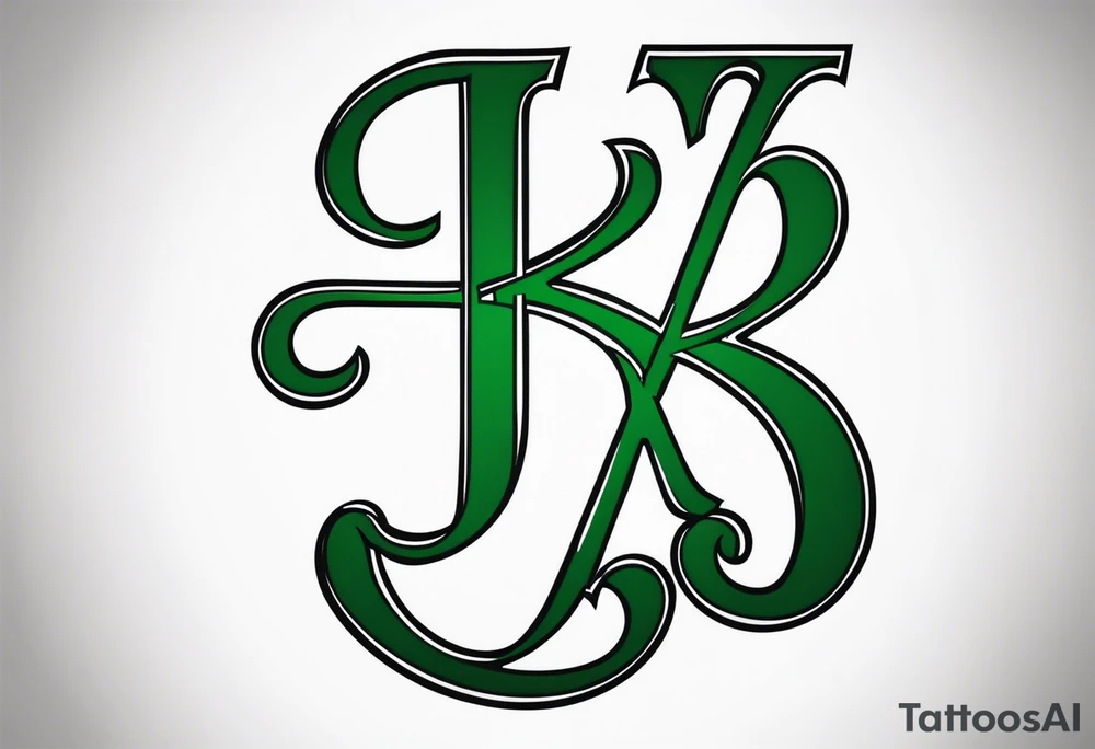 Emerald with “J+K” tattoo idea
