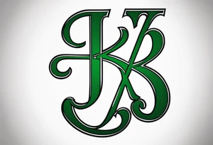 Emerald with “J+K” tattoo idea