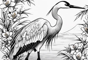 crane with lillie’s in the background with some bamboo tattoo idea