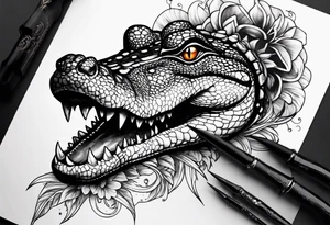 Alligator dagger tattoo idea