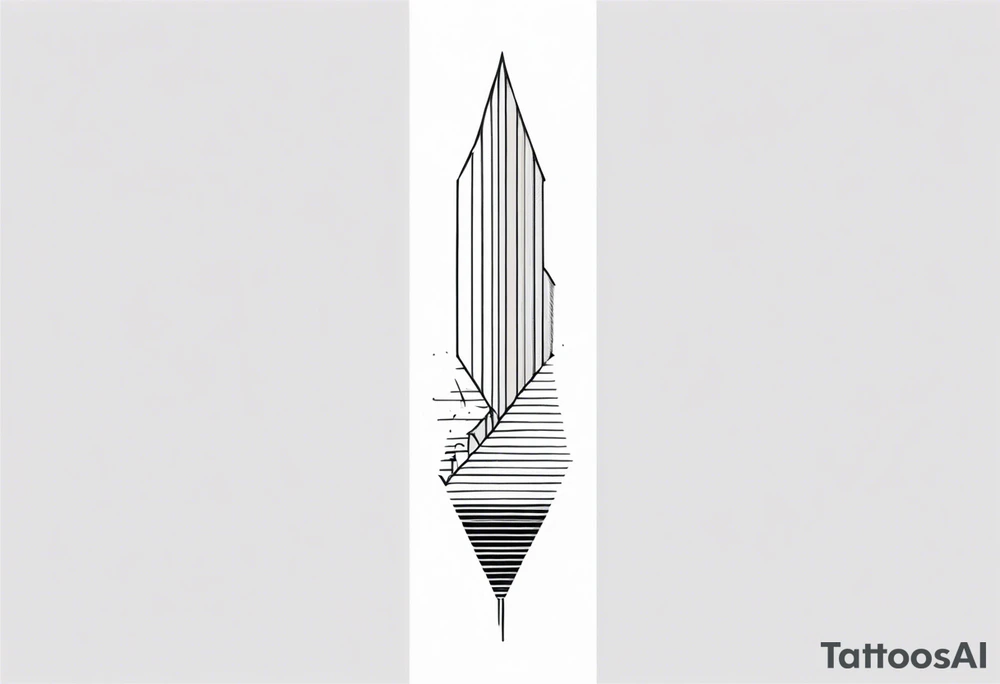 Vertical Line Forearm tattoo idea