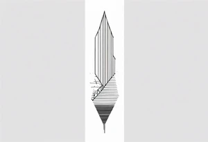 Vertical Line Forearm tattoo idea
