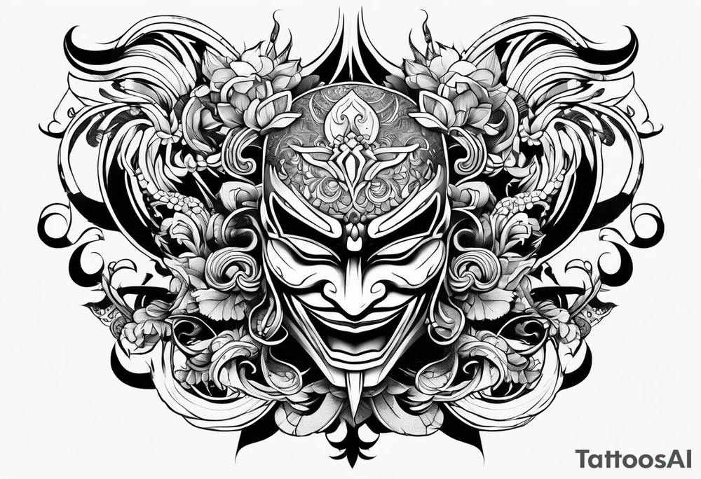 Yone mask tattoo idea