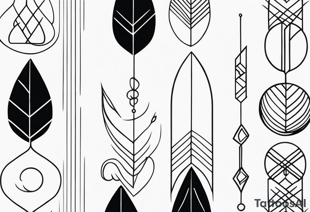 Line Vertical tattoo idea