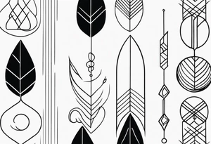 Line Vertical tattoo idea