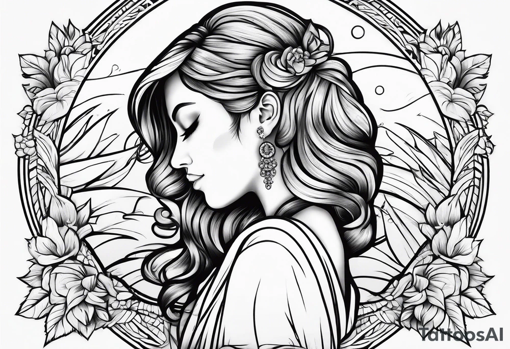 mom and child view from back tattoo idea
