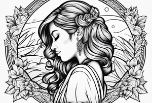 mom and child view from back tattoo idea