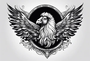 black sheep with angel wings tattoo idea