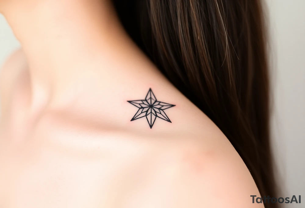 Create a star tattoo design. tattoo idea