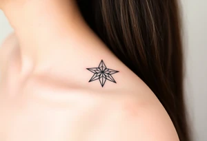 Create a star tattoo design. tattoo idea