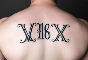 XVIII-XVIII on the ribs, just the numbers no designs tattoo idea