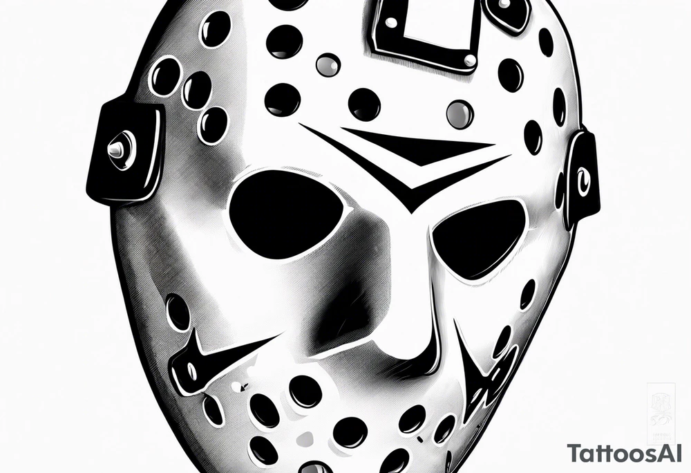 Friday the 13th Jason mask, horror, Japanese art tattoo idea