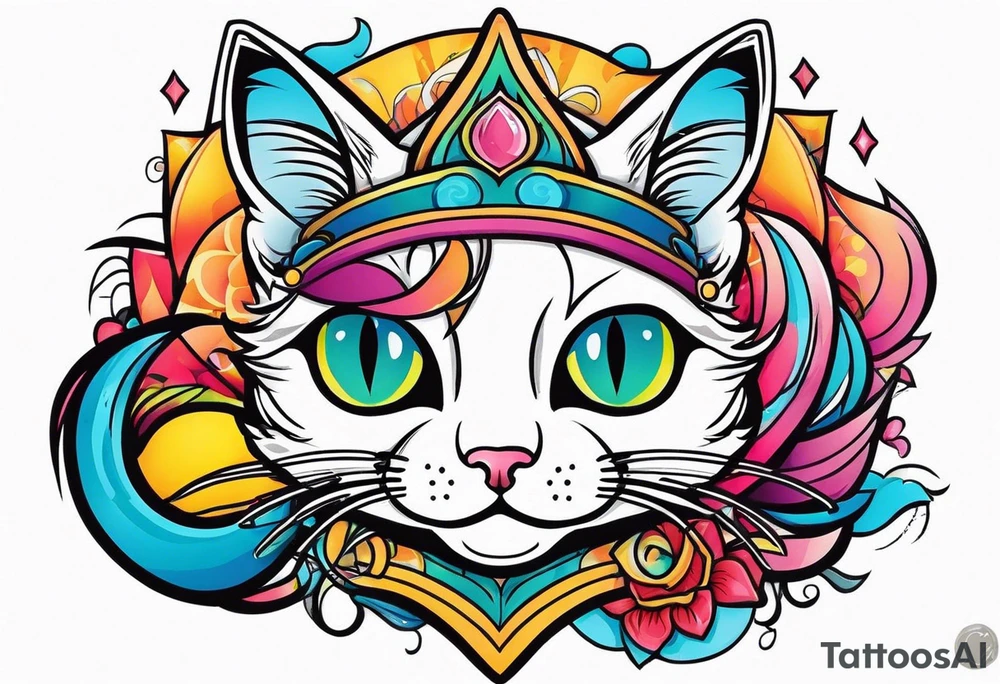 Lovely cat tattoo idea