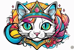 Lovely cat tattoo idea