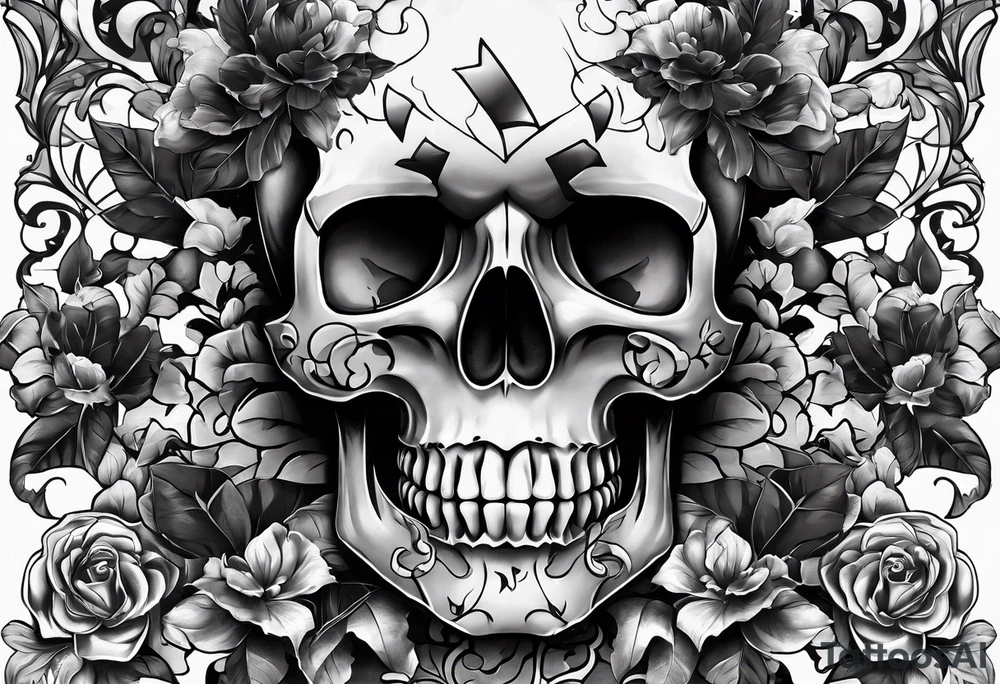 Skull with Autism Awareness Puzzle pieces. tattoo idea Skull with Autism Awareness Puzzle pieces. tattoo idea