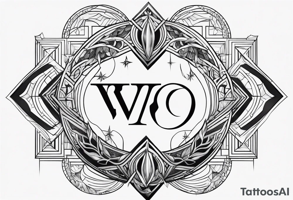 Virgo and Scorpio symbol tattoo idea