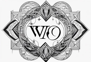 Virgo and Scorpio symbol tattoo idea