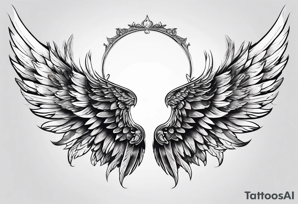 Angel wings tattoo idea
