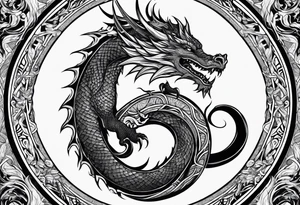 Ouroboros dragon tattoo idea