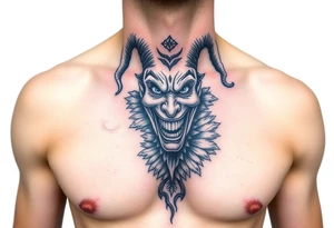 jester see no evil hear no evil speak no evil laugh now cry later together tattoo idea