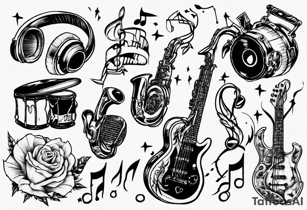 navy
music tattoo idea